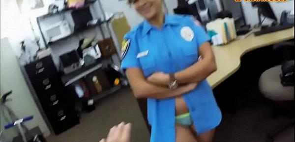  Big ass police officer fucks by pawn guy